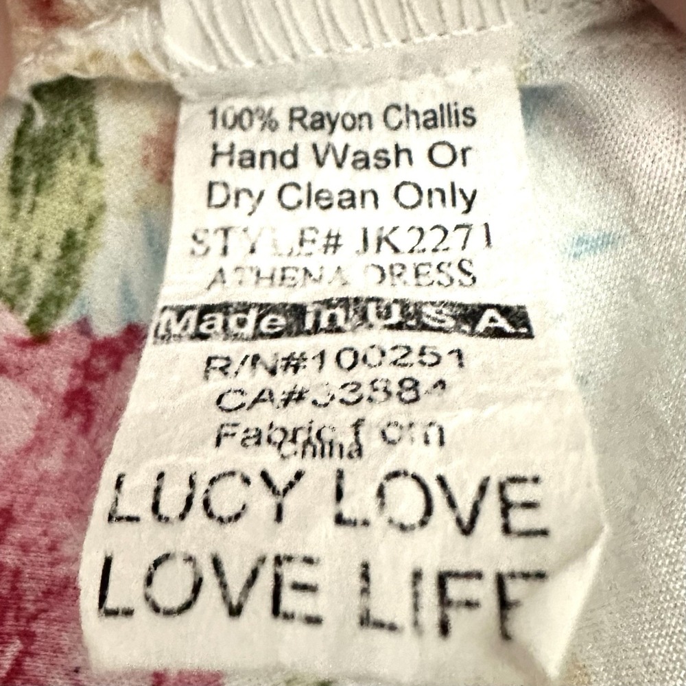 Lucy Love S Small Off the Shoulder Maxi Hi-low Athena‎ Dress Smocked Slit Floral - Picture 10 of 10